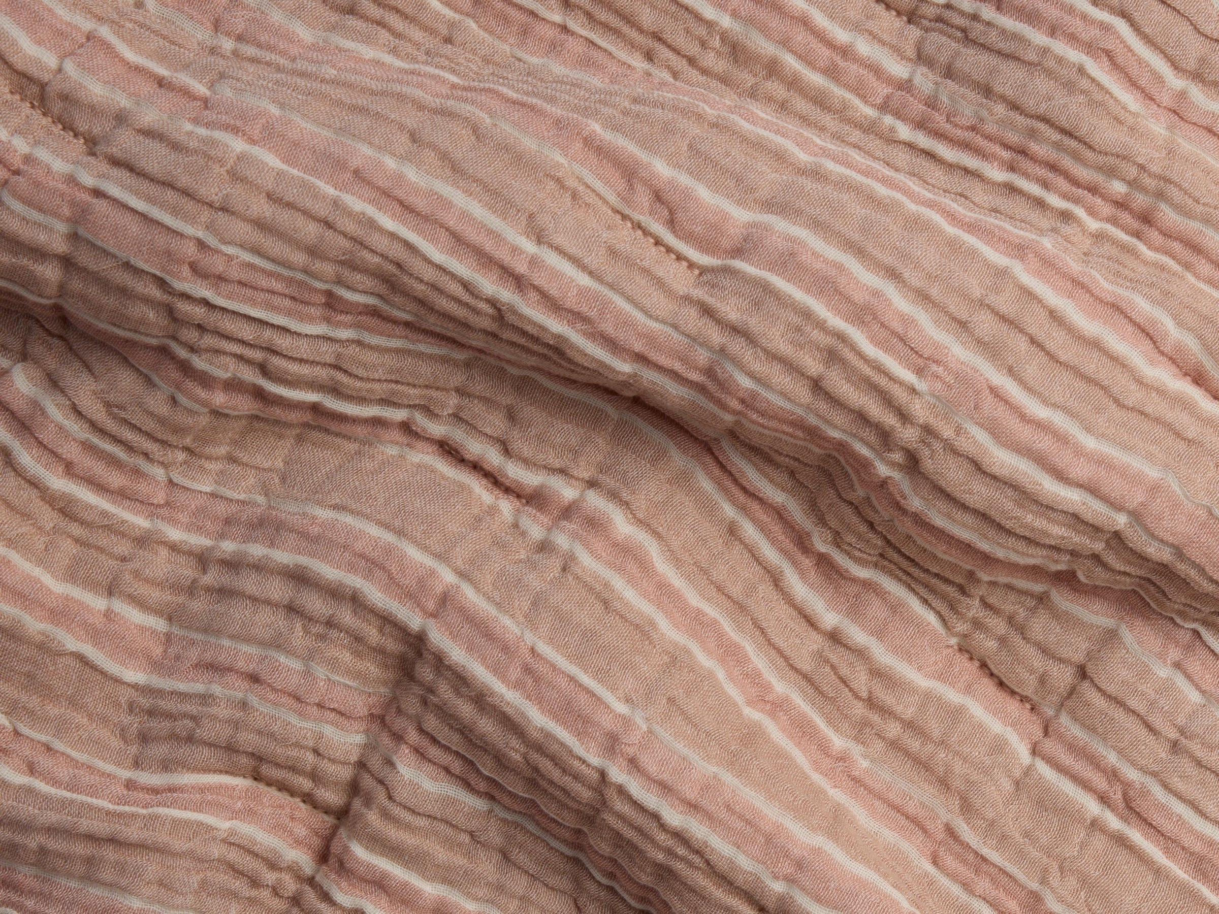 Organic Cloud Cotton Stripe Toddler Quilt (Adobe and Clay) - Image 3