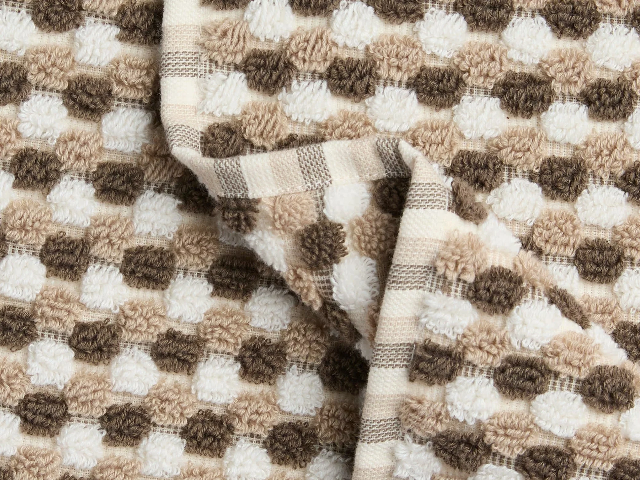 Organic Cotton Mosaic Towels - FINAL SALE (Ash and Toast) - Image 3