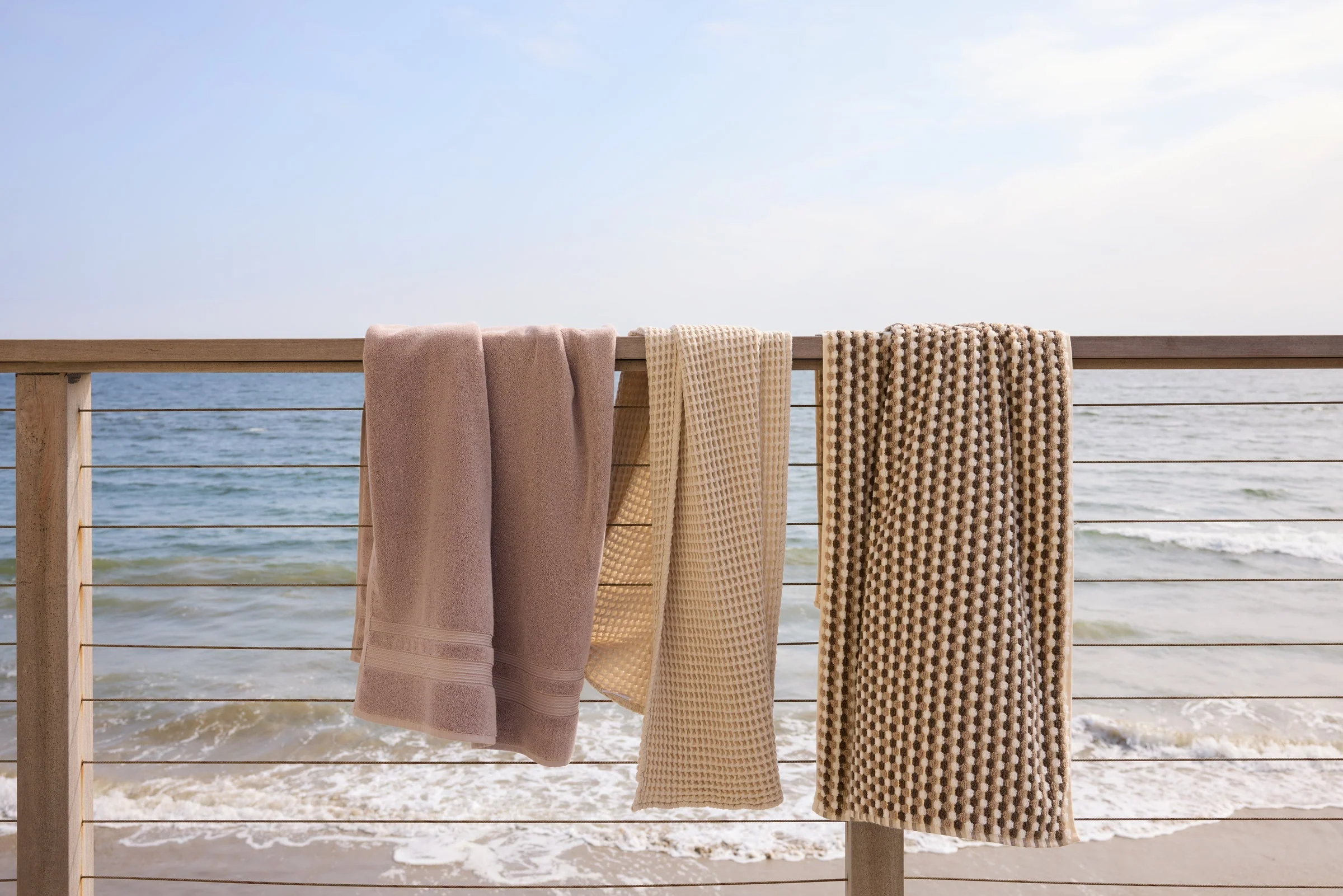 Organic Cotton Mosaic Towels - FINAL SALE (Ash and Toast) - Image 4
