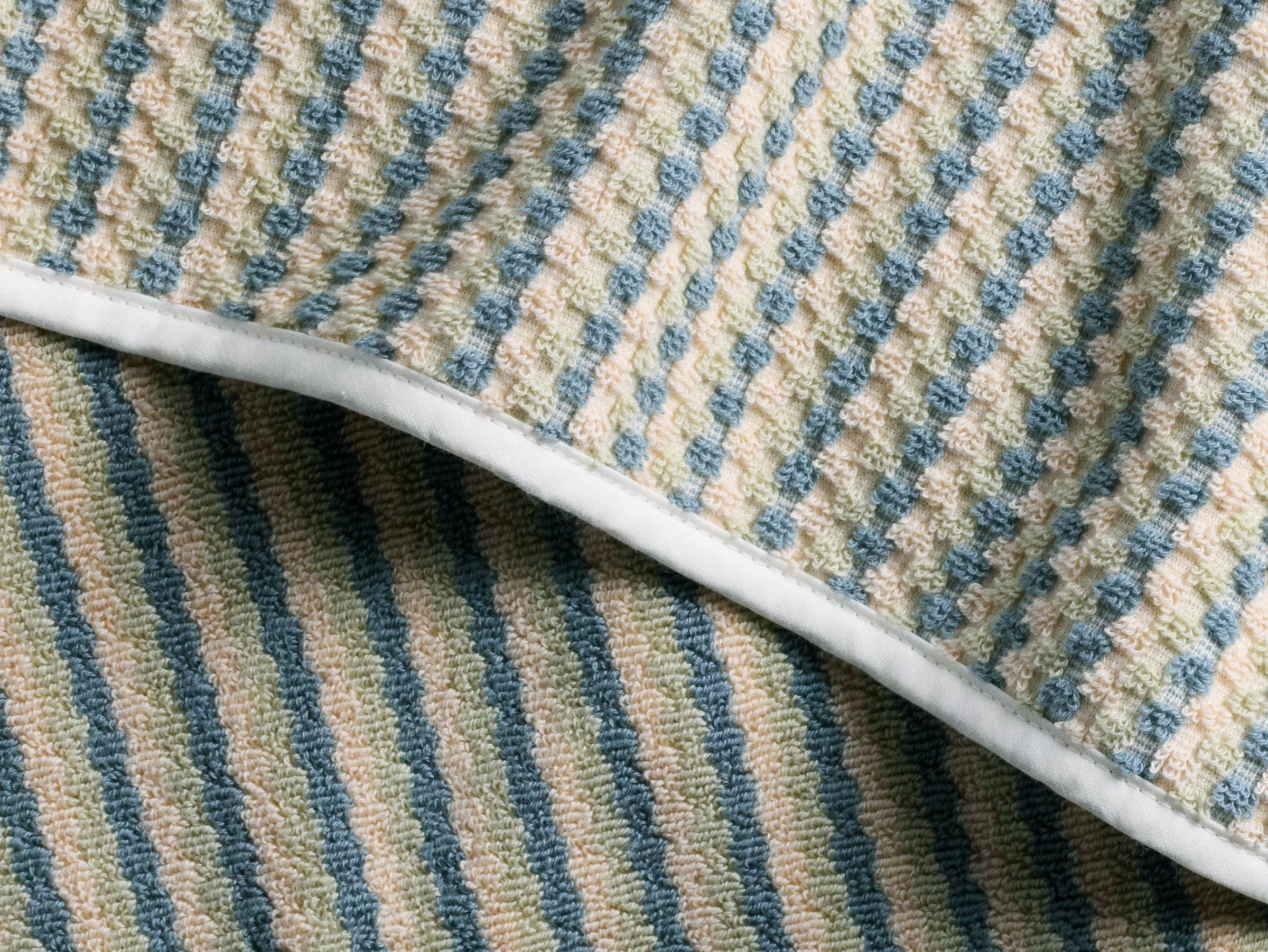 Organic Mini Mosaic Baby Washcloth (Wave and Sage) - Image 3