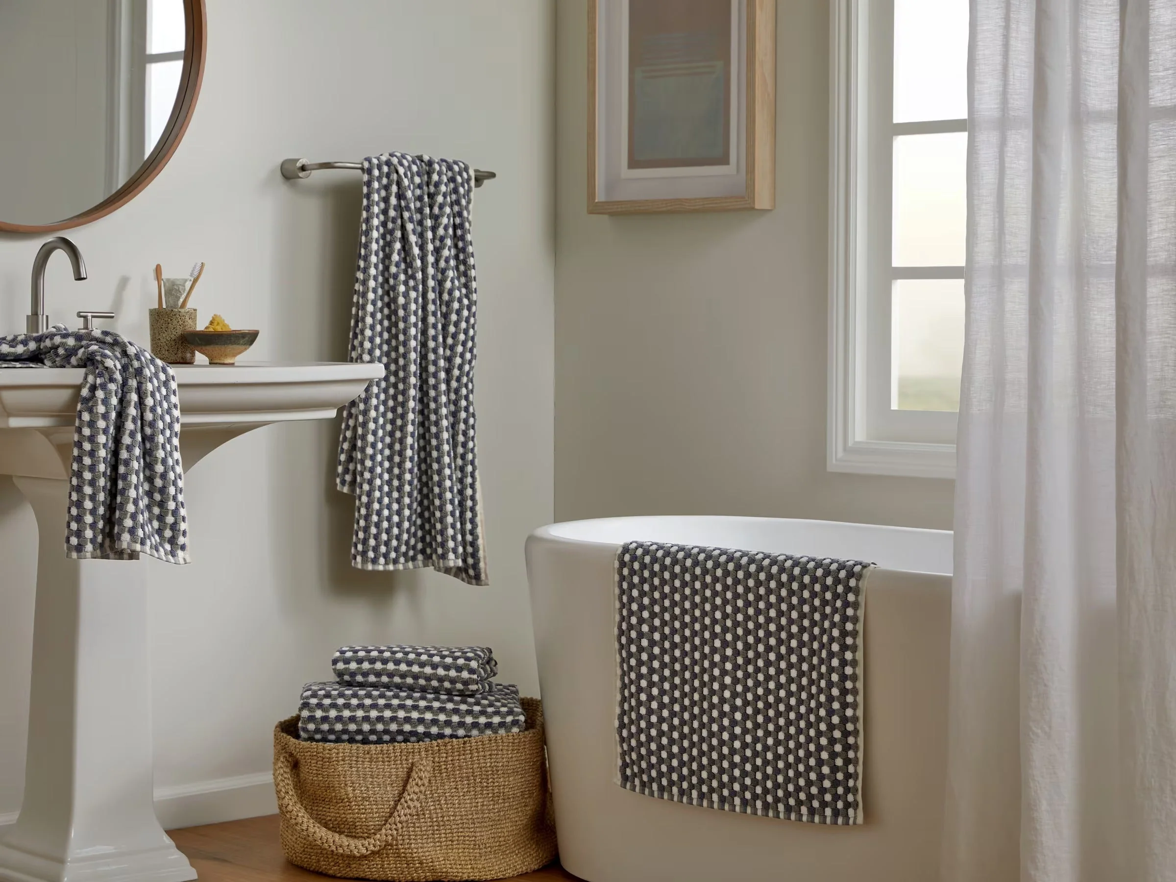 Organic Mosaic Tub Mat (Moss and Dusk) - Image 4