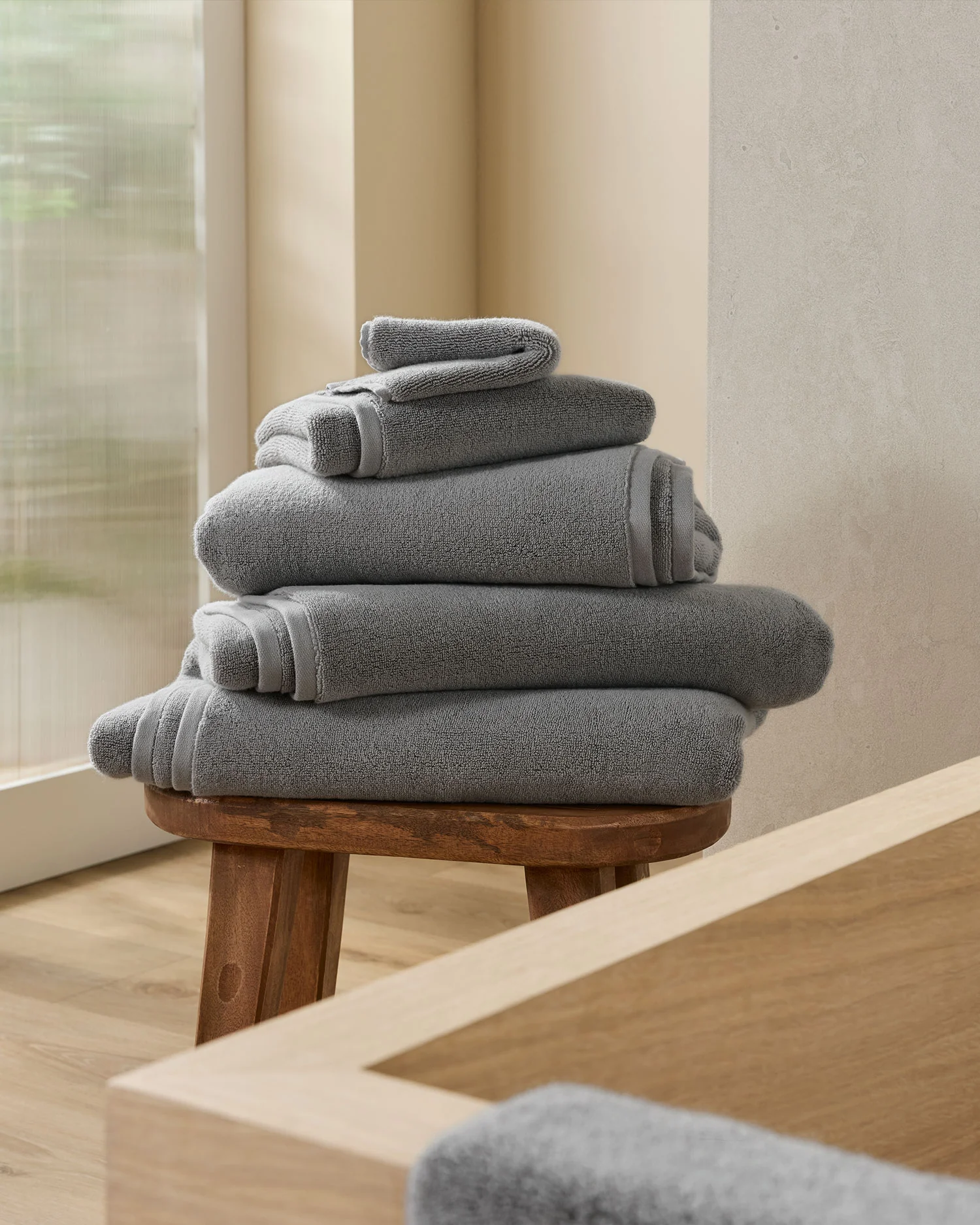 2+2 Organic Plush Bath Bundle - Pebble - Image 2