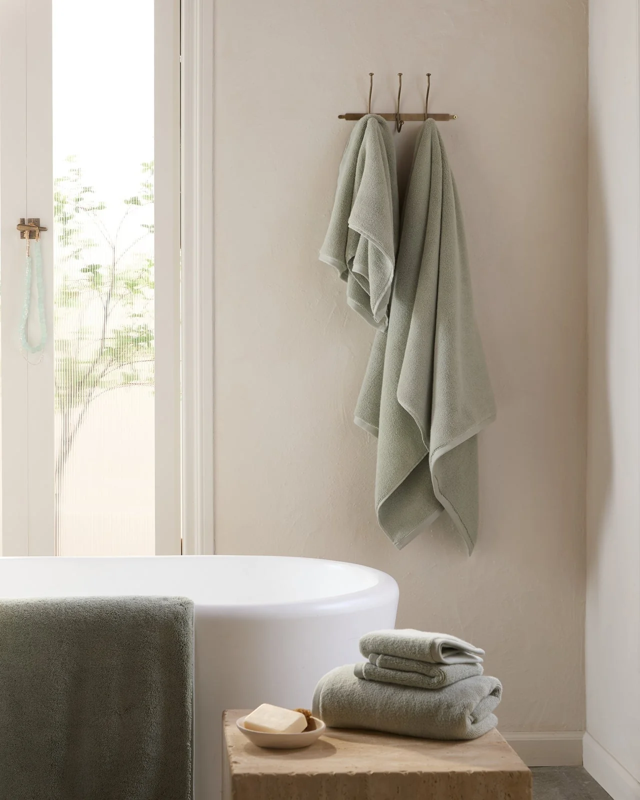 Organic Plush Towels (Sage) - Image 2