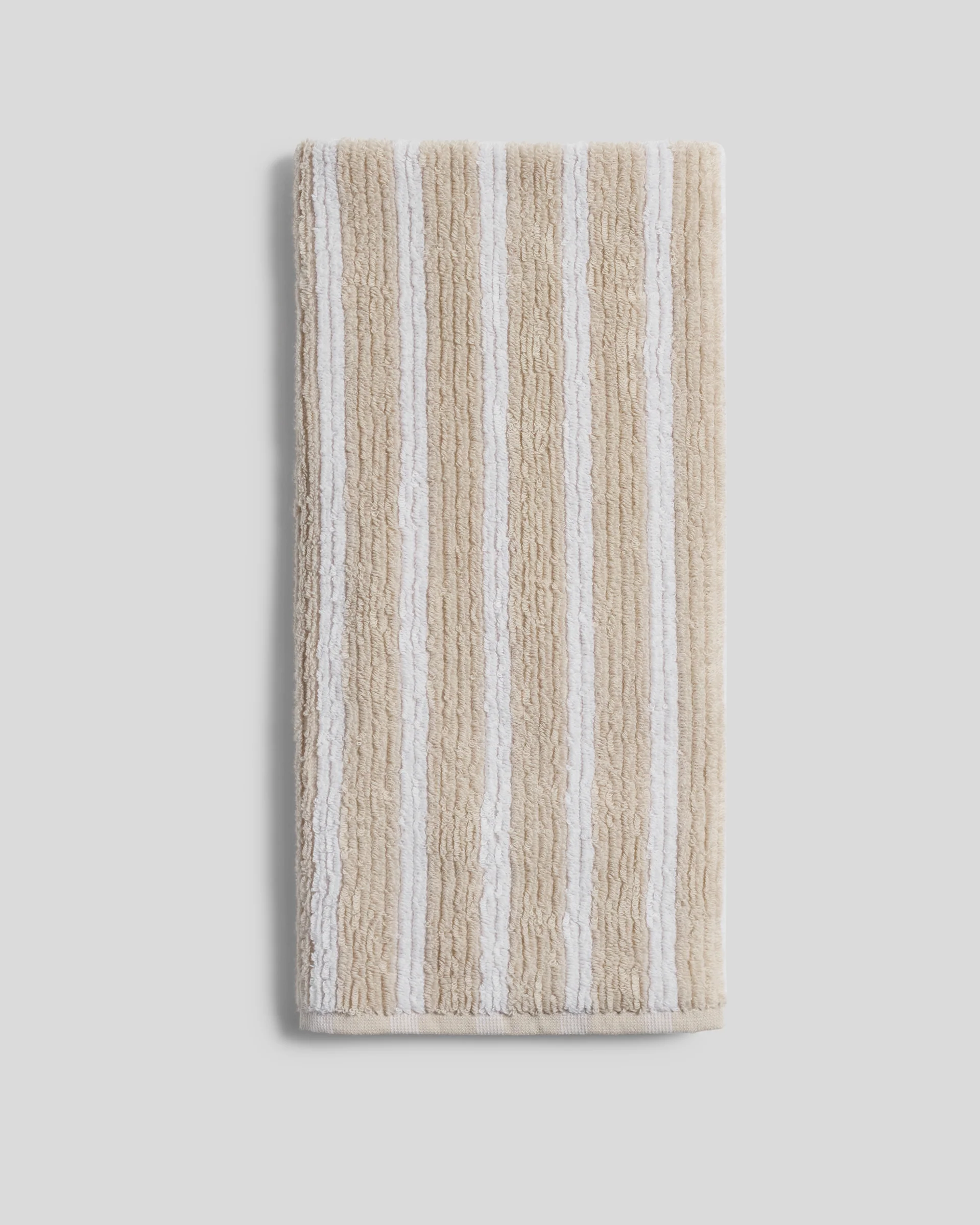 Organic Resort Stripe Towels (Bone with White) - Image 9
