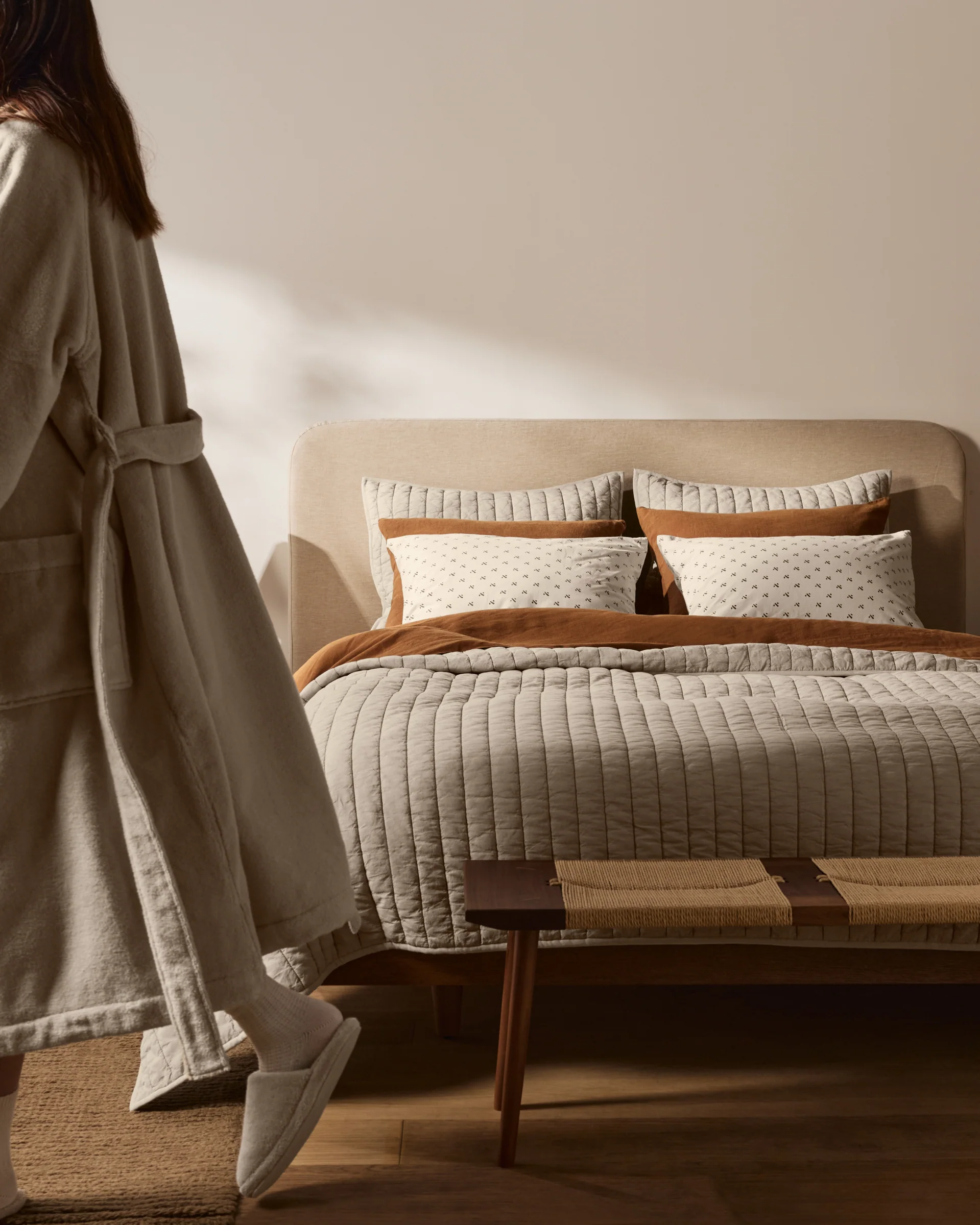 Overdyed Vintage Print Pillowcase Set (Bone) - Image 4