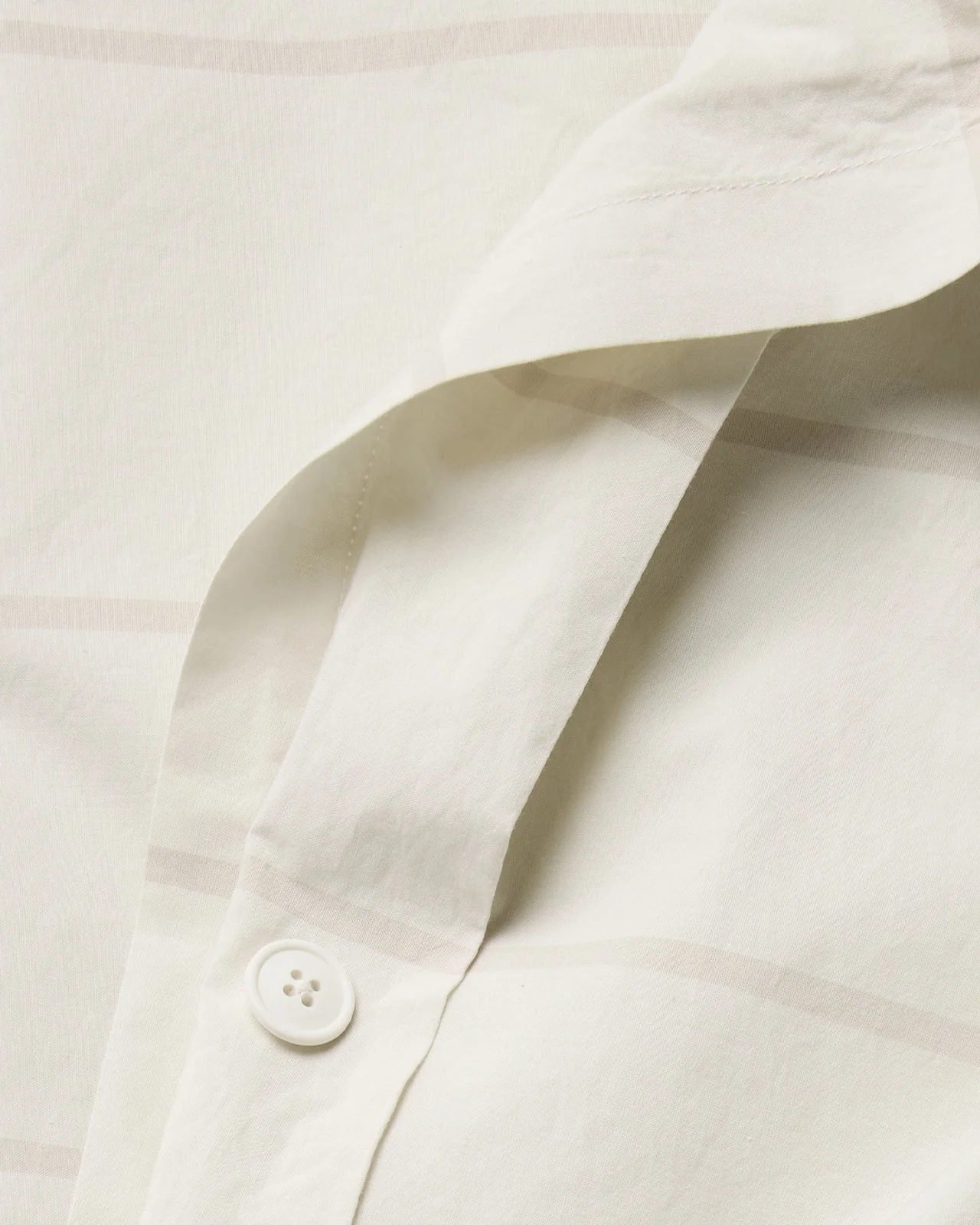 Percale Duvet Cover (Bone Stripe) - Image 3