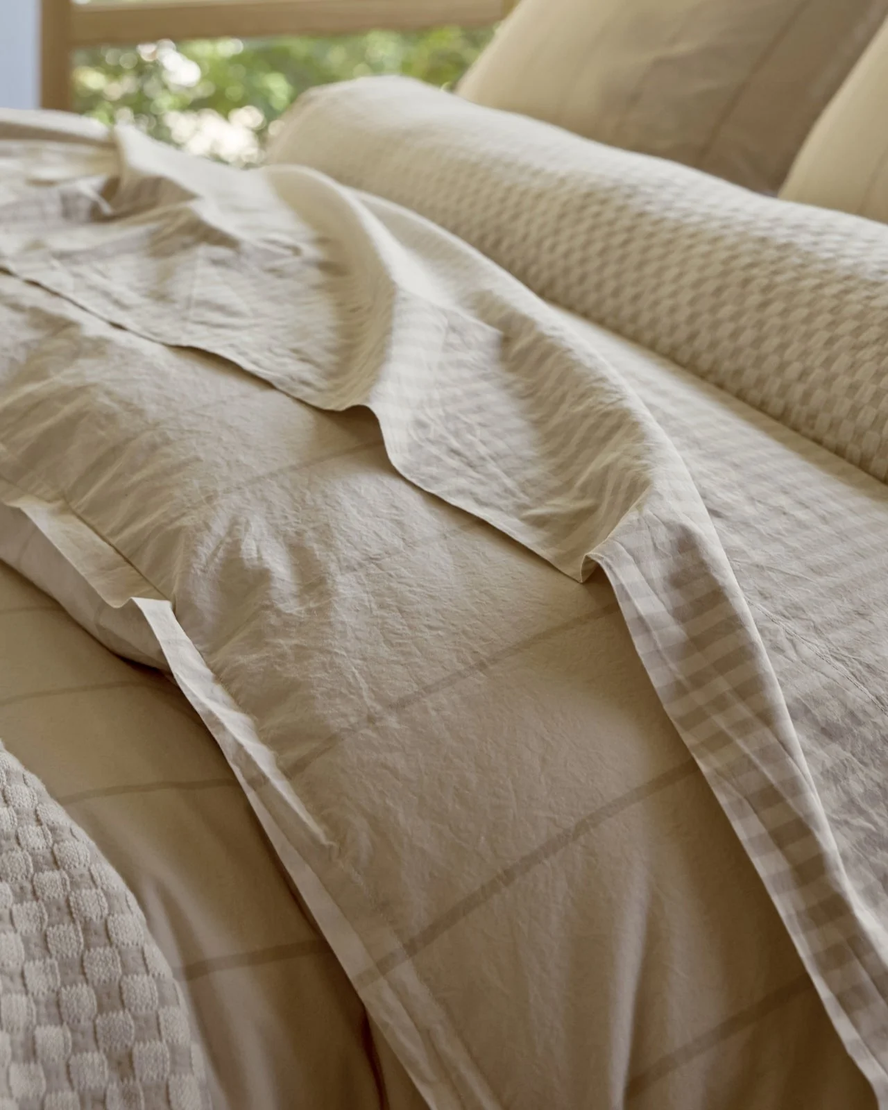 Percale Duvet Cover (Bone Stripe) - Image 5