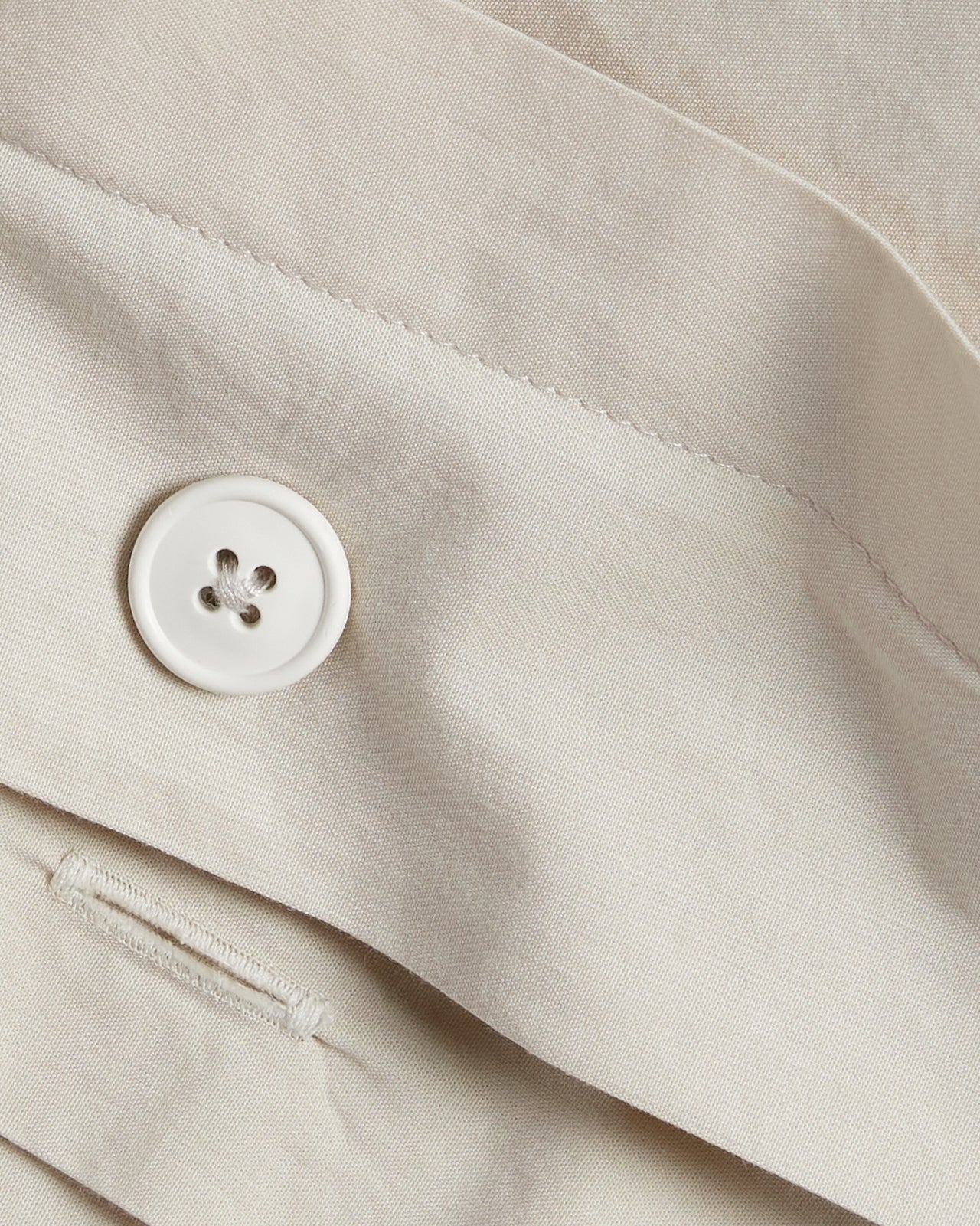 Percale Duvet Cover Set - Bone F/Q - Image 3