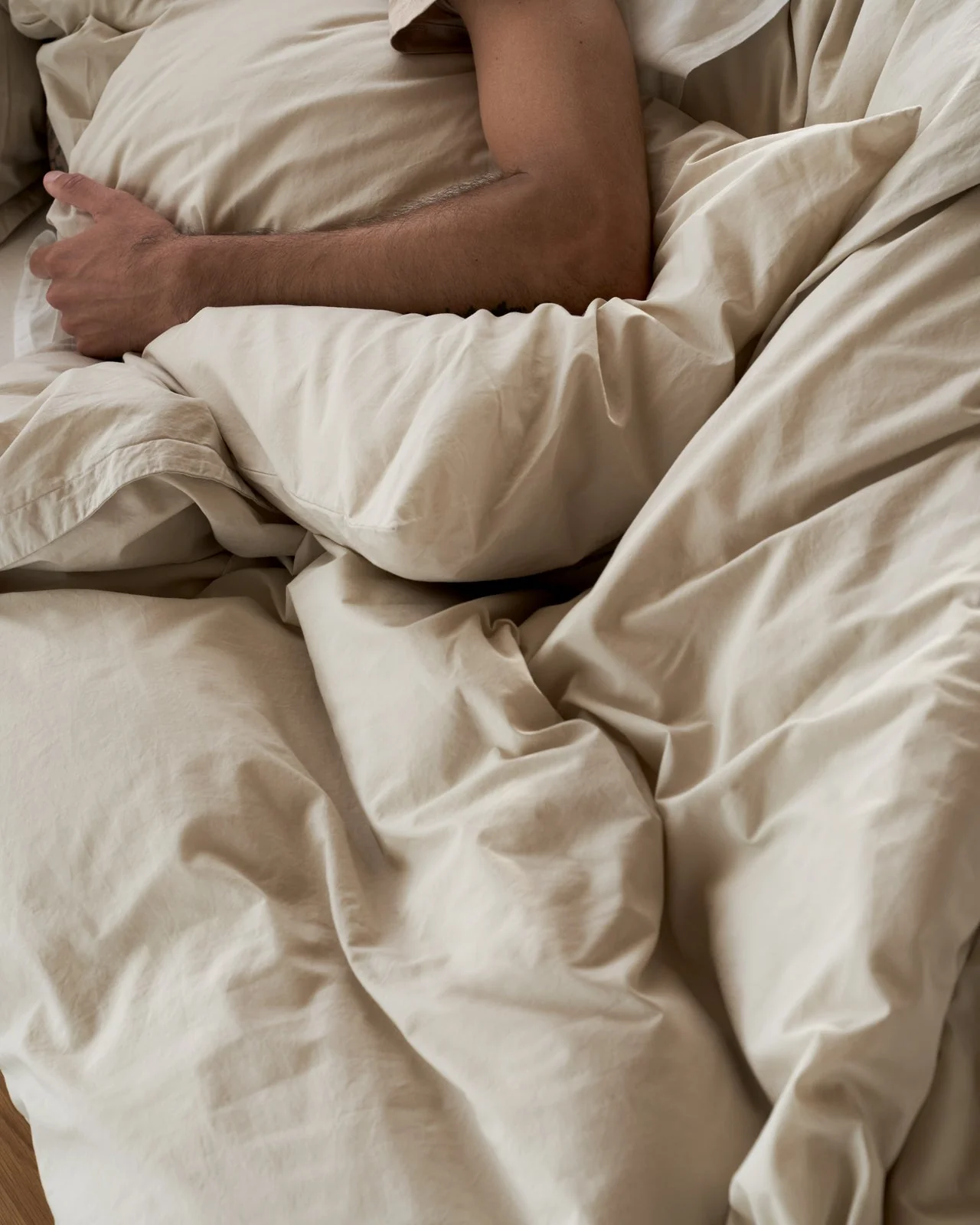 Percale Duvet Cover Set - Bone F/Q - Image 4