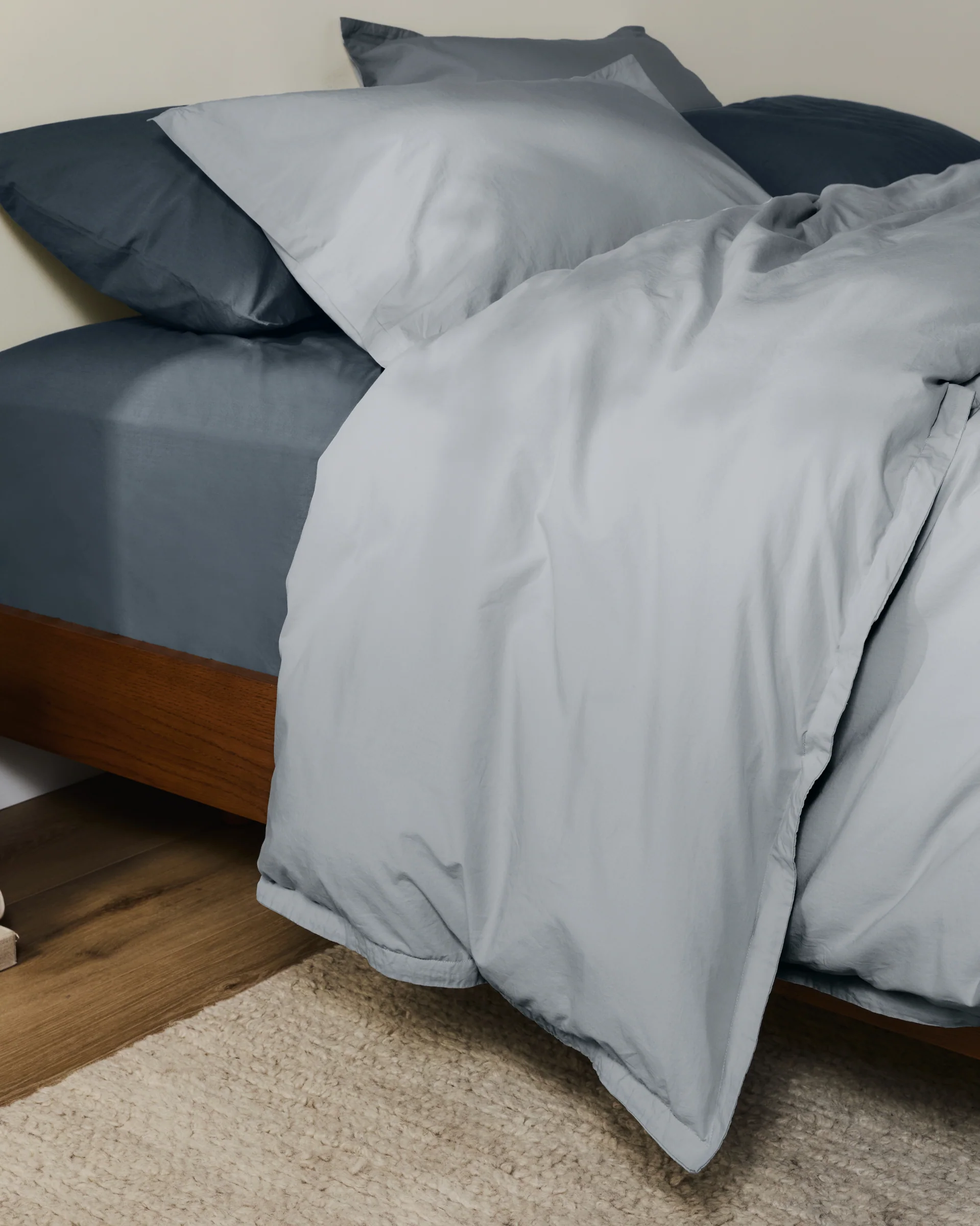 Percale Duvet Cover Set - Sky K/CK - Image 2