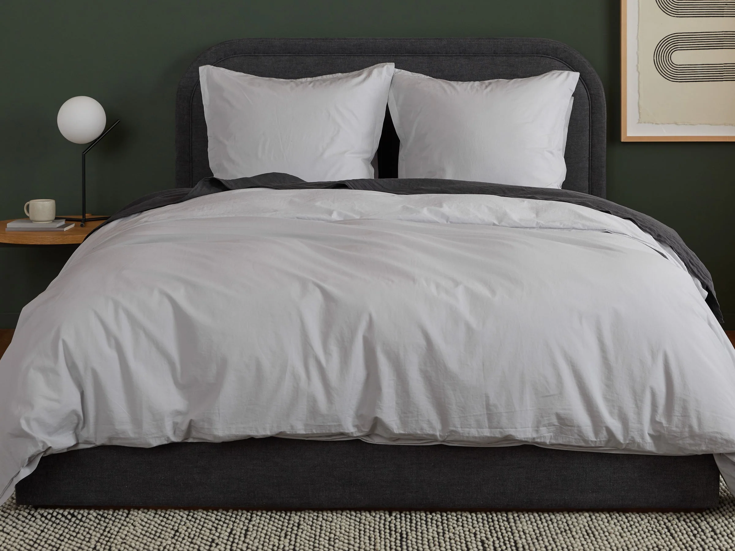 Percale Euro Sham (Light Grey) - Image 2