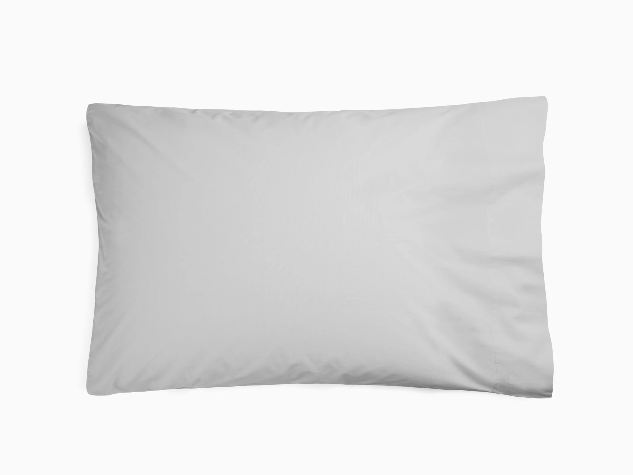 Percale Pillowcase Set (Light Grey) - Image 4