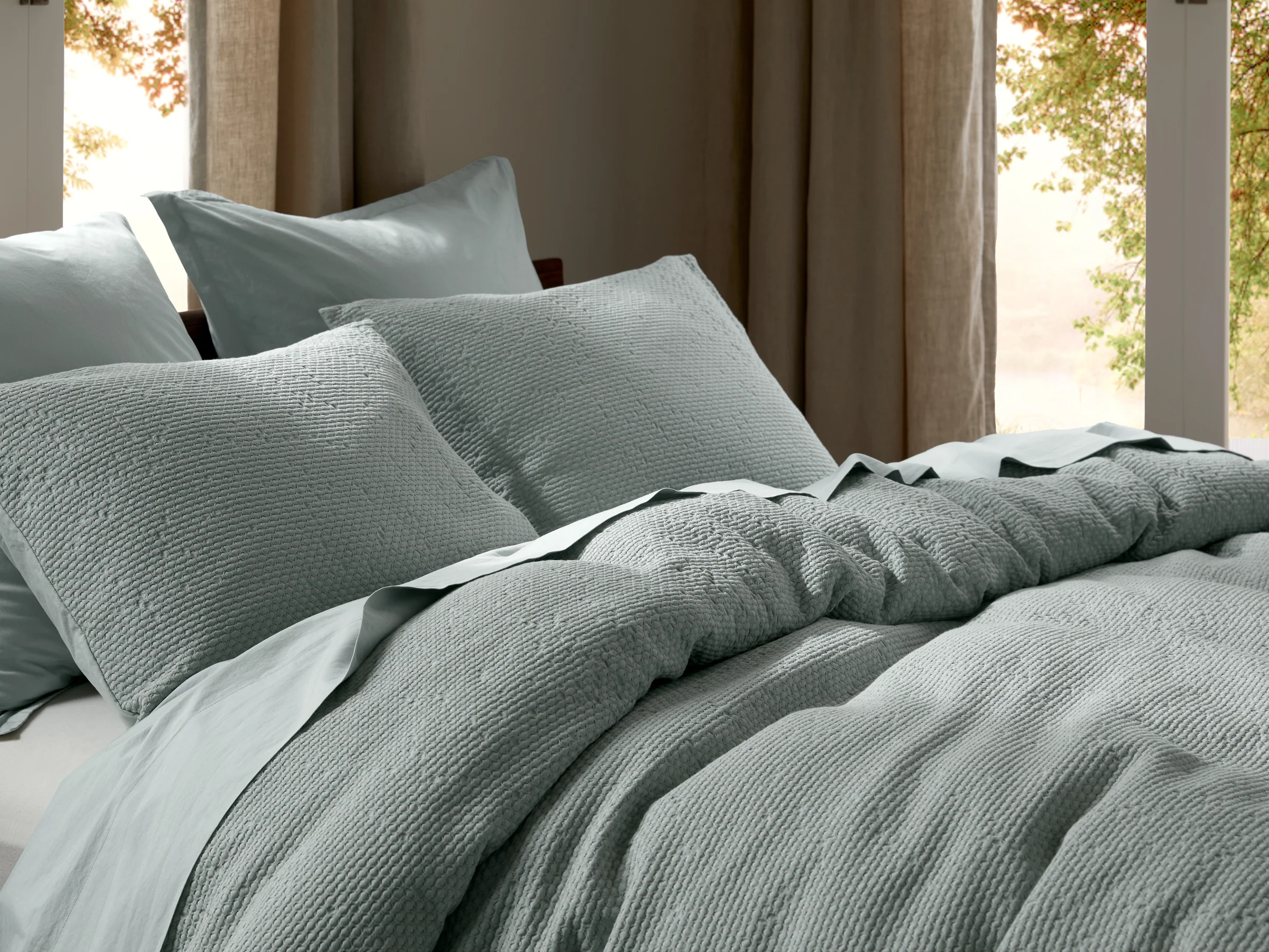 Percale Sham Set - FINAL SALE (Spa) - Image 2