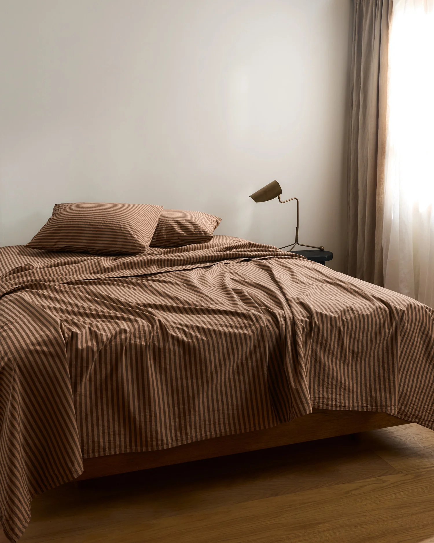 Percale Sheet Set - Adobe Stripe K/CK - Image 2