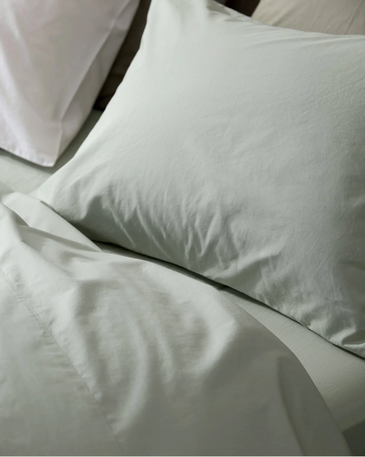 Percale Sheet Set - Sage K/CK - Image 4
