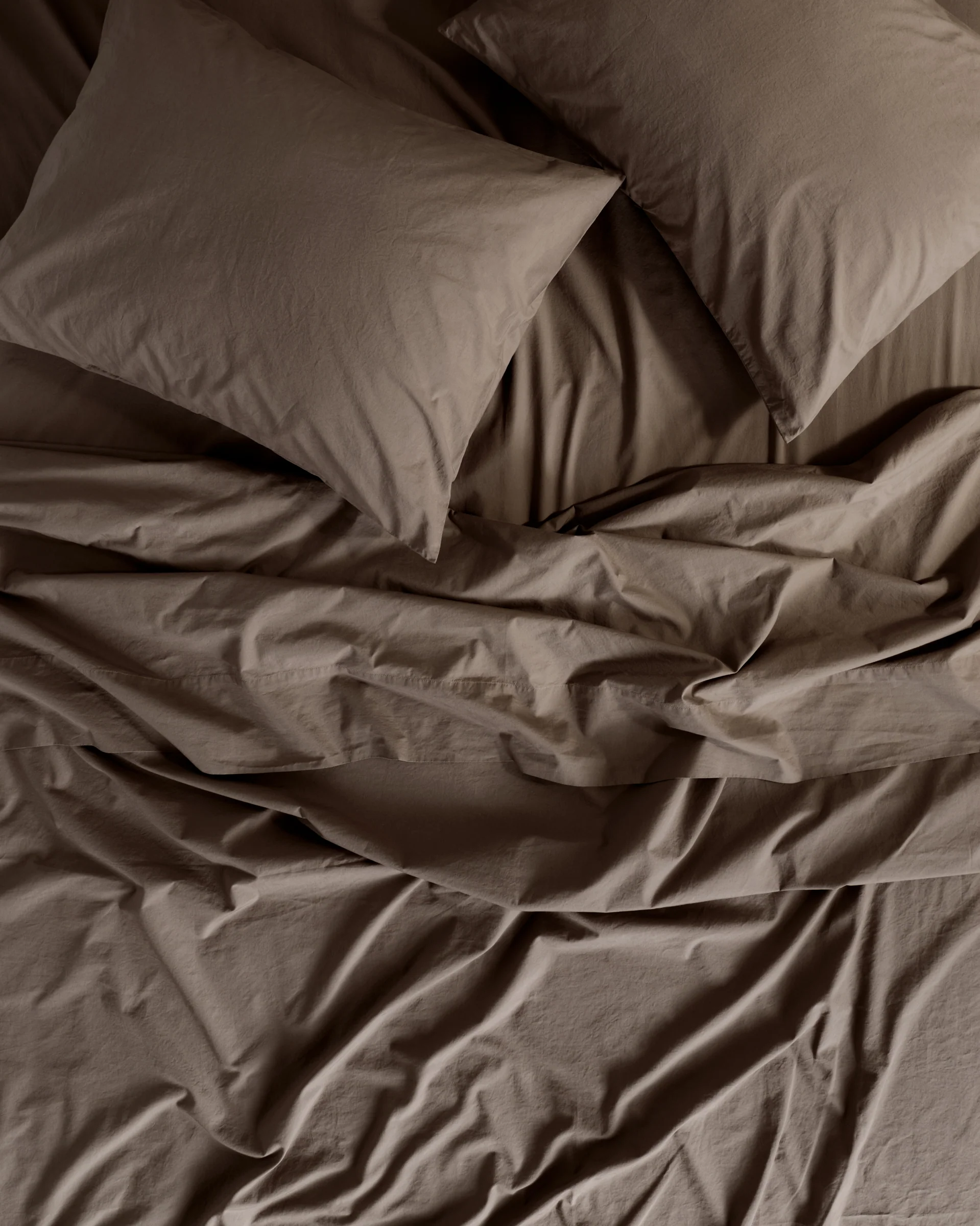 Percale Sheet Set - Warm Grey F/Q - Image 2