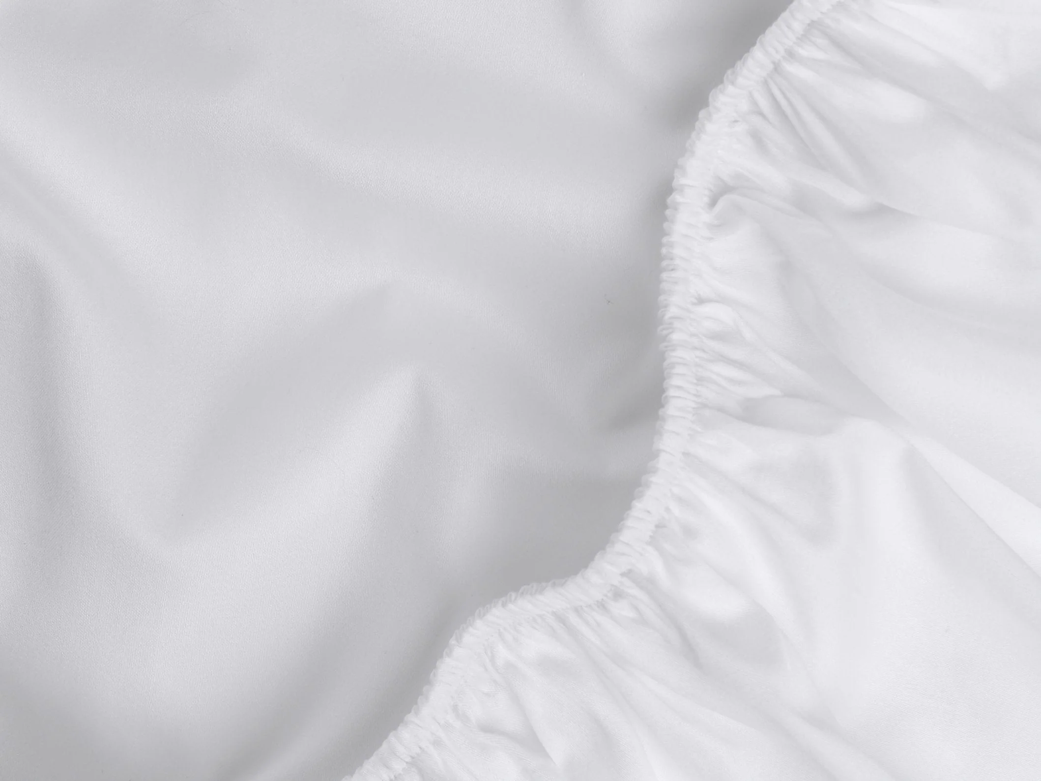Sateen Fitted Sheet (White) - Image 3