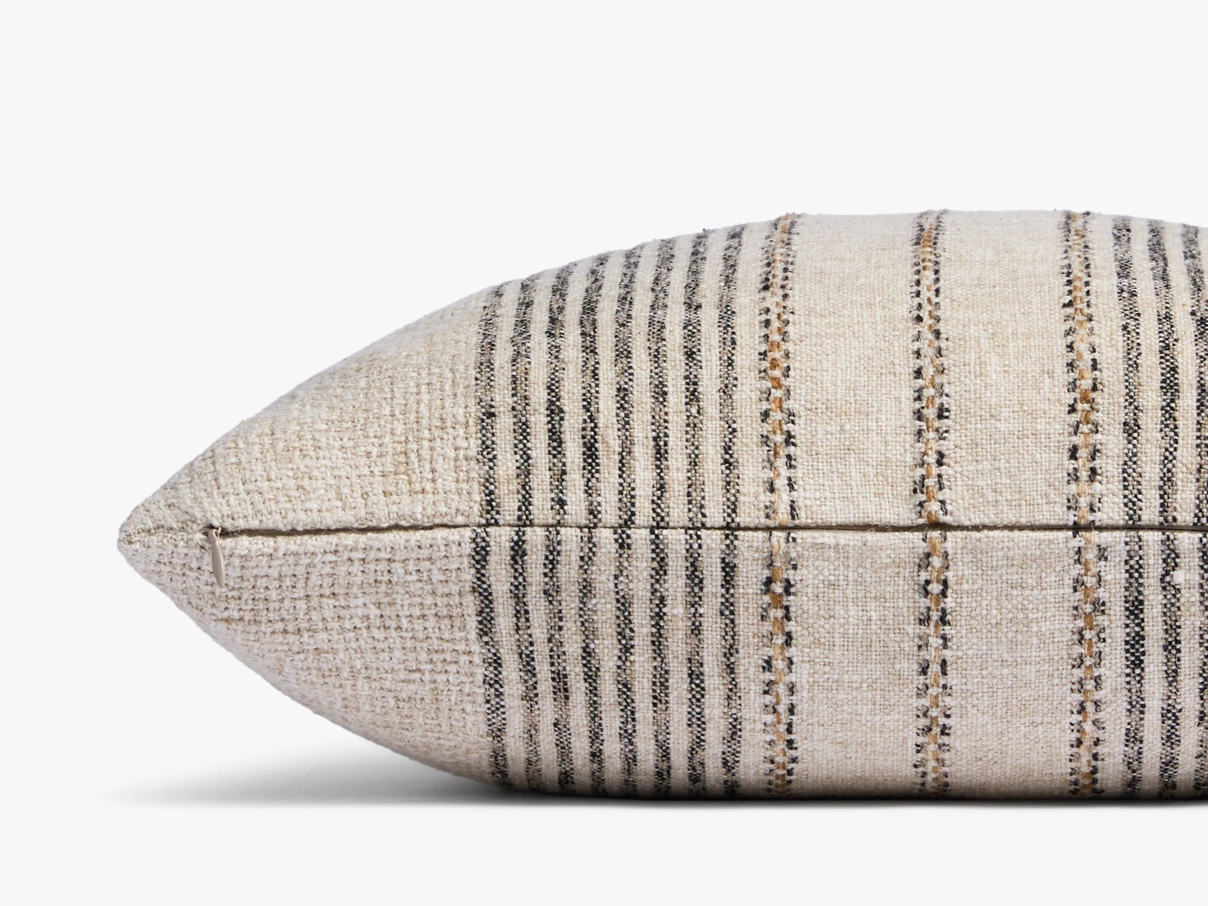 Taos Stripe Pillow Cover - FINAL SALE (Natural with Soft Black) - Image 2