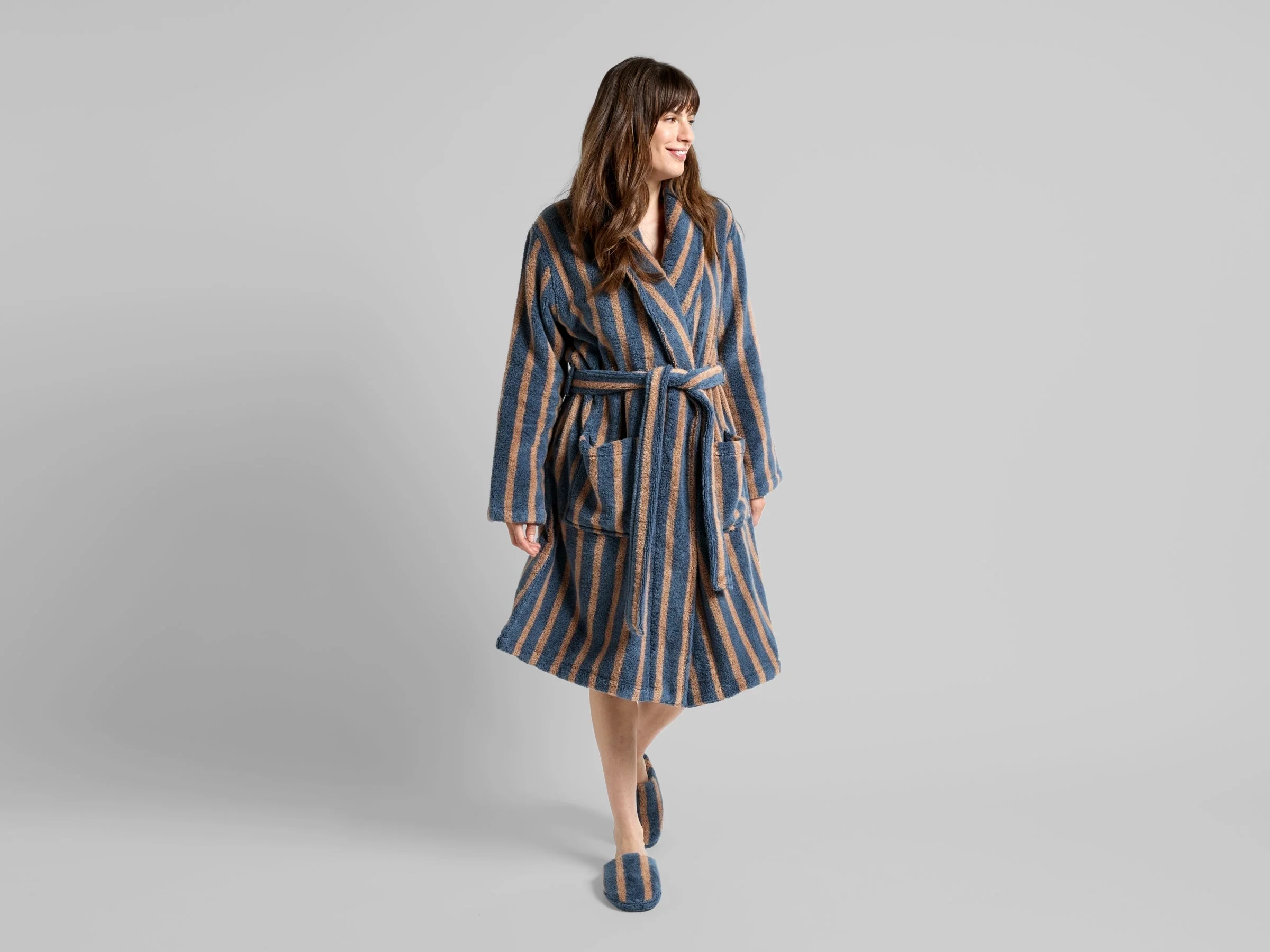 Terry Stripe Robe (Dusk and Adobe) - Image 5
