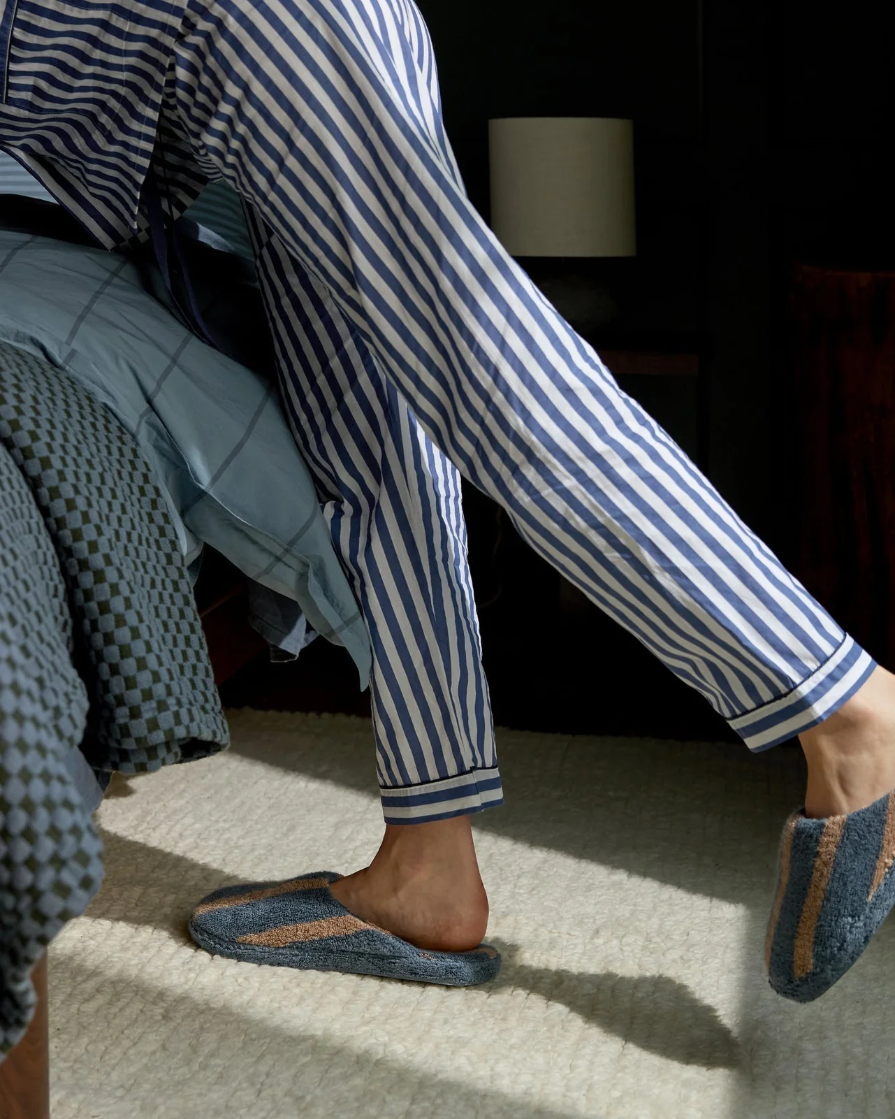 Terry Stripe Slippers (Dusk and Adobe) - Image 3