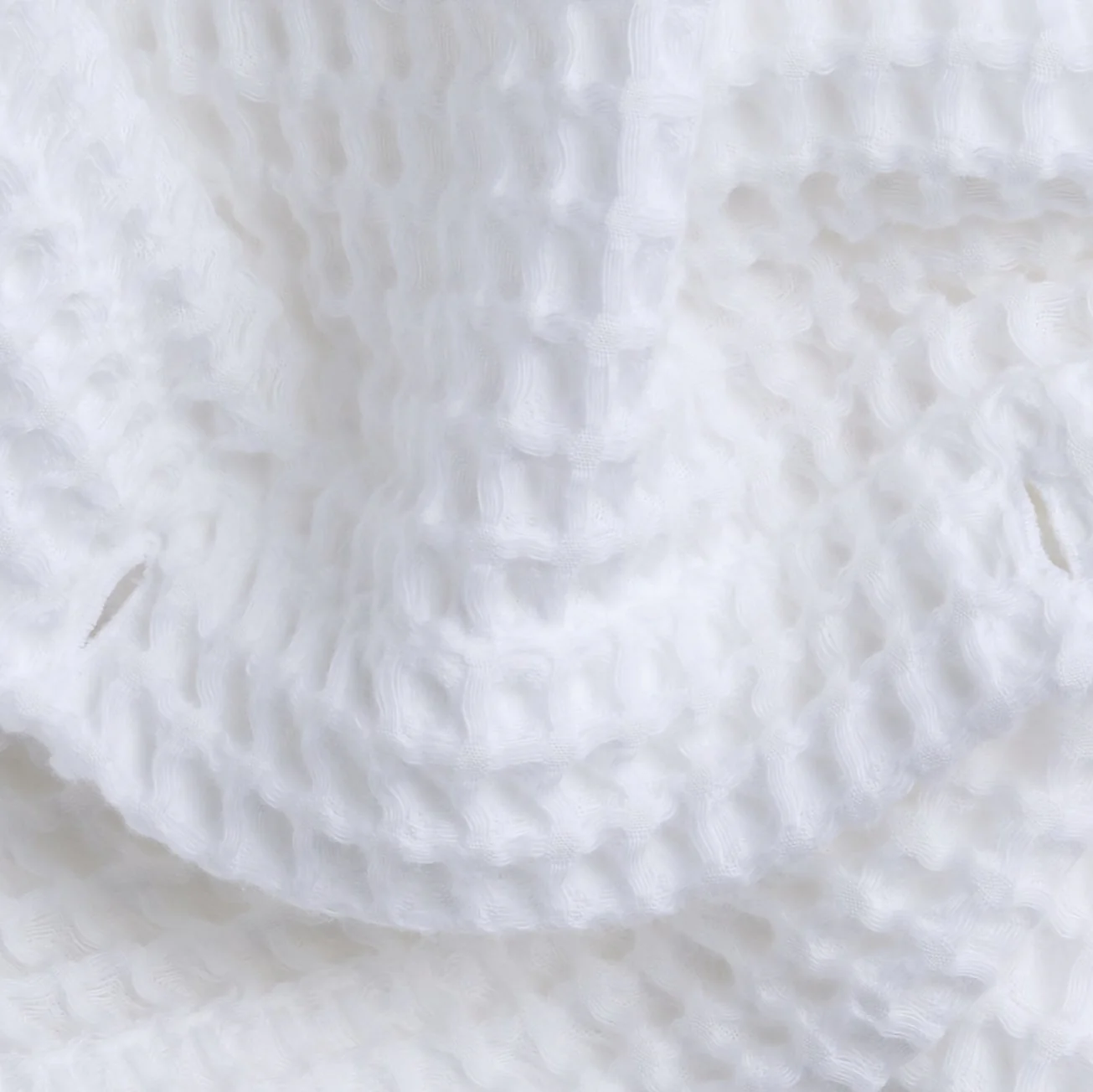Waffle Shower Curtain (White) - Image 3
