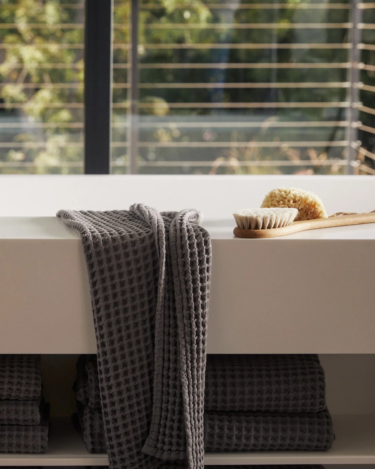 Waffle Towels (Charcoal) - Image 2