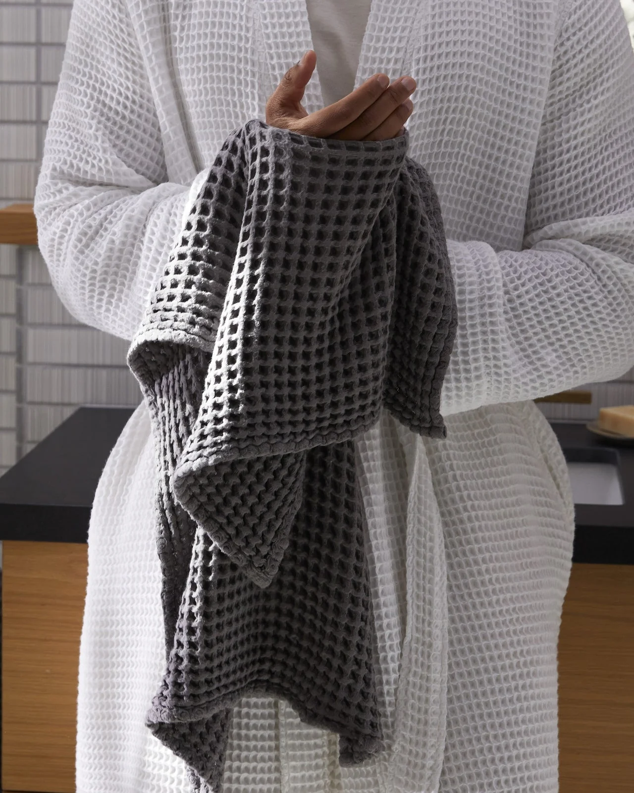 Waffle Towels (Charcoal) - Image 5