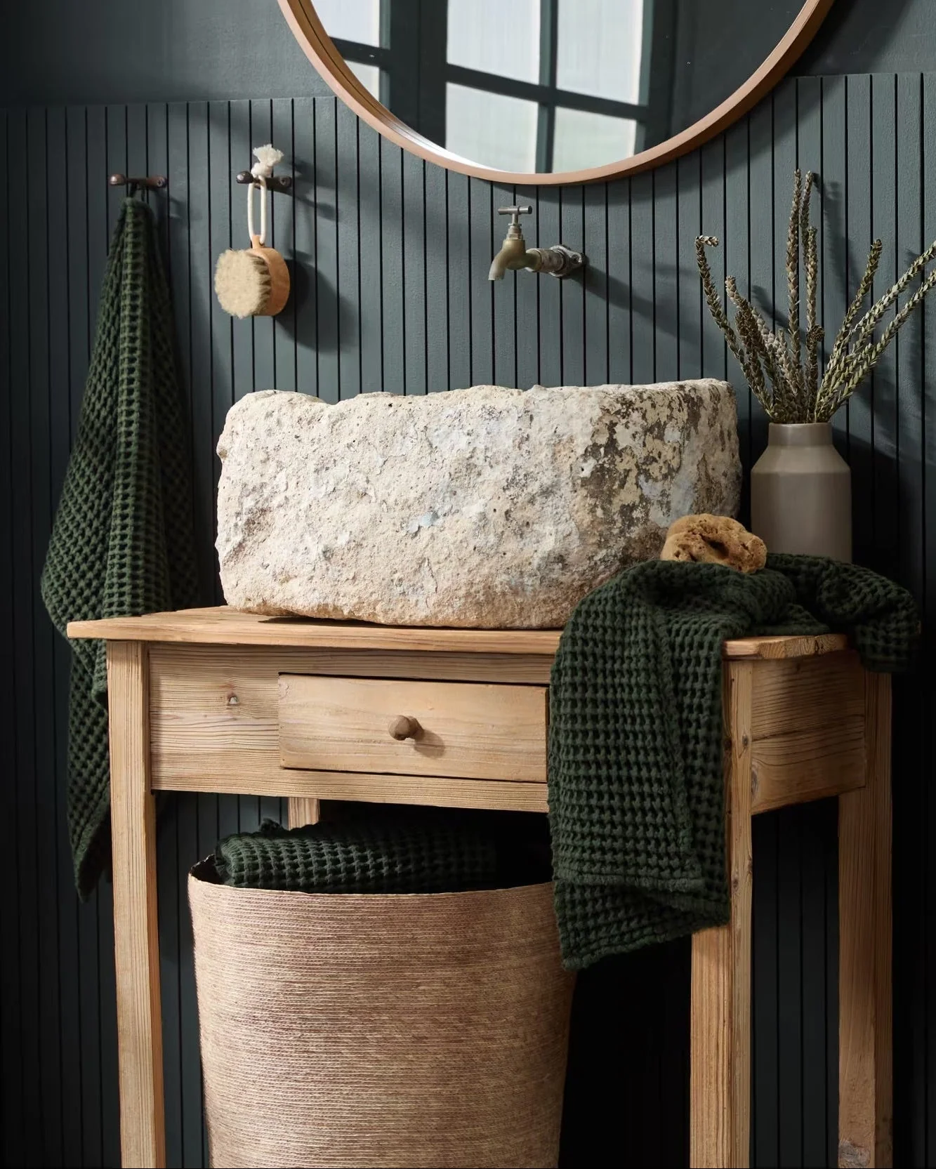 Waffle Towels (Evergreen) - Image 2